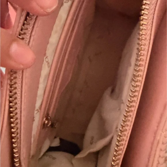 bebe Quilted Pink Tassel Top-Handle Handbag - Picture 4 of 4